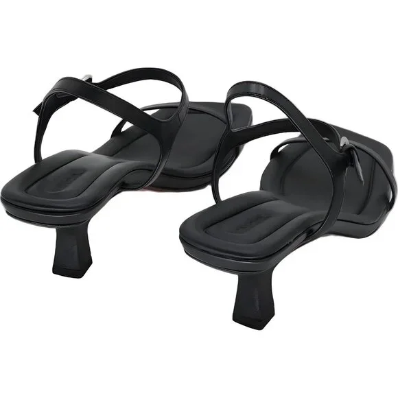 Vince Coco Leather Heeled Sandals Black Womens Dress Strappy US 8.5 EU 39 - Picture 3 of 6